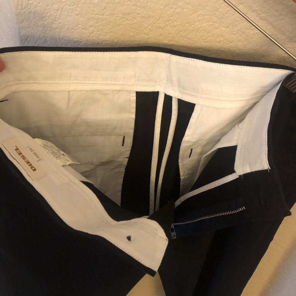 Black chino pants diesel